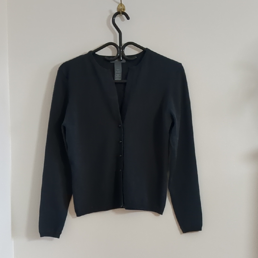🇨🇦 Navy Merino Button-Up Women's Sweater
